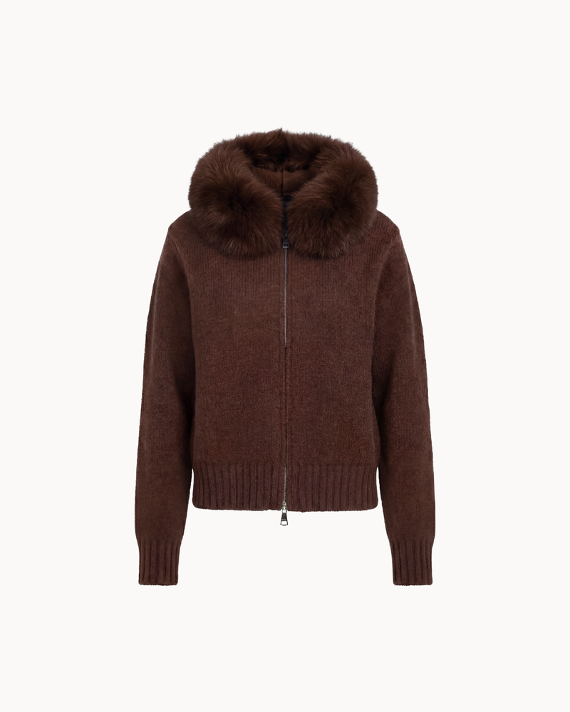 Fur Jacket - Dark Brown