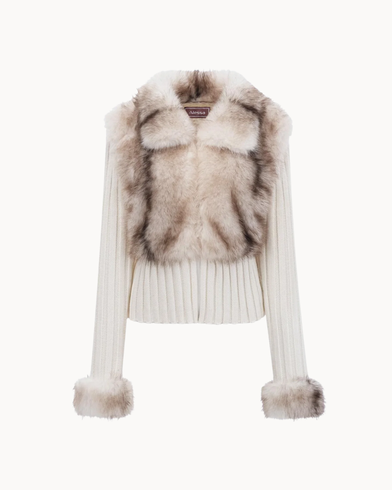 Ivory Fur Cardigan